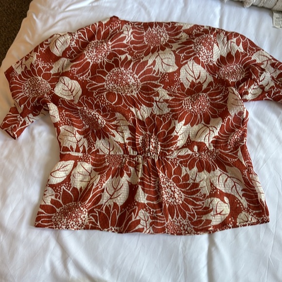Madewell Sheer Button Up Floral Top - Picture 3 of 3